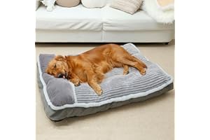 WINDRACING Large Dog Bed with Pillow for Crate Kennel, Sofa Dog Bed, Super Soft pet Bed for Medium, Jumbo, Furniture