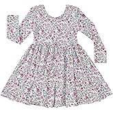 pureborn Baby Toddler Girl Viscose from Bamboo Dress 2-5T