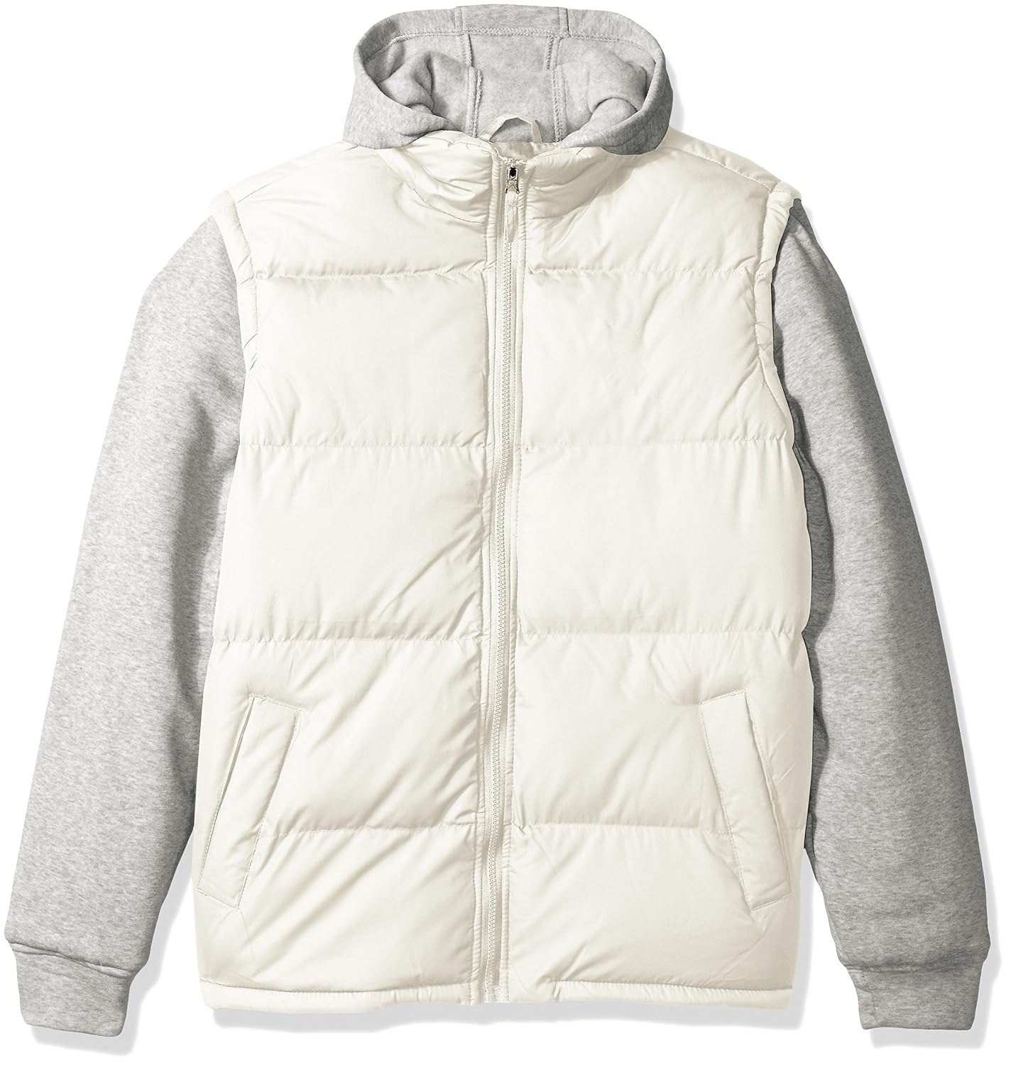Mens Basic Vest with Fleece Hood and 