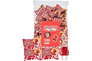 Ring Pop Red Christmas Candy Lollipops, 30 Ct Bulk Individually Wrapped in Red Cherry Flavor, Full Size, Fun Hard Candy For Birthday Parties, Holiday Parties, Stocking Stuffers, Gifts, Party Favors