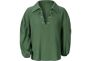 AITIPOO Kids Medieval Viking Pirate Renaissance Retro Costume Shirt for Boys Halloween Party Cosplay 3-12 Years