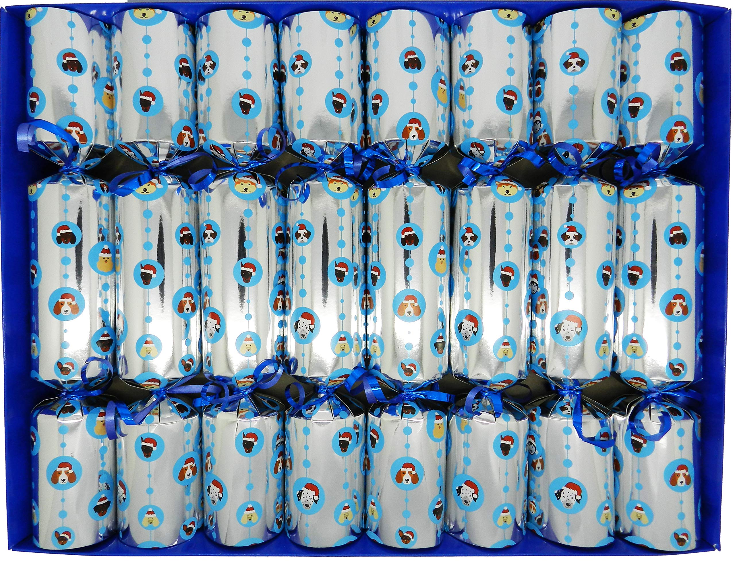 Crackers Ltd Fill Your Own Christmas Crackers - Box of 8 Christmas Dogs Design