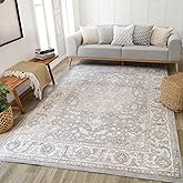 RUG BRANCH Cadence 4'x6' (Exact Size: 3'11" x 5'7") Vintage Indoor Area Rug, Beige Grey, Oriental - Living Room, Bedroom, Din