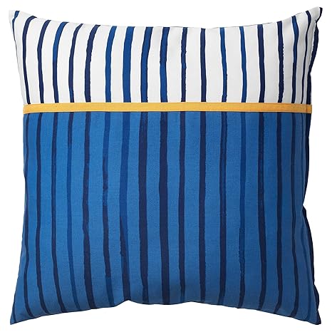 Ikea Dvala Cushion Stripe Blue Orange 50x50 Cm 20x20 Amazon