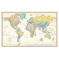 Classic Edition World Wall Map Paper Rolled: Rand McNally