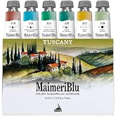 Maimeri Blu Watercolor Paint, Tuscany Thematic Set, 12ML Tubes, 6 Pack, Assorted Colors, 1 Count