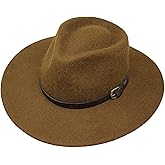 Premium Alpaca Lewis - Wide Brim Fedora Hat - Alpaca Wool Felt - Water Resistant - Leather Band