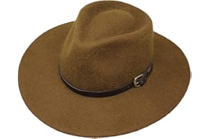 Premium Alpaca Lewis - Wide Brim Fedora Hat - Alpaca Wool Felt - Water Resistant - Leather Band