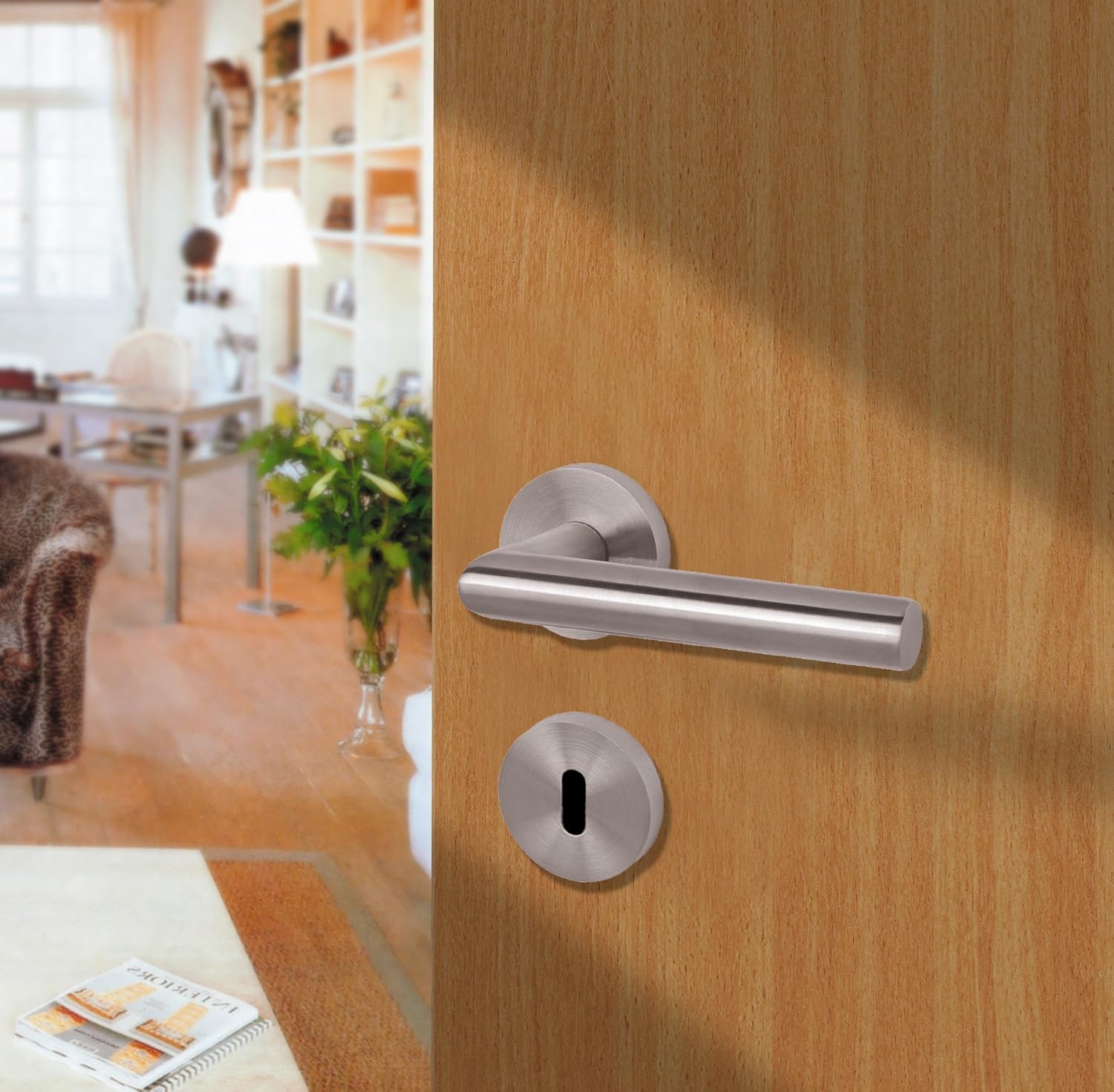 Portachiavi Con Token 'Pocket Hug' In Acciaio Inox E Pelle PU - Regalo