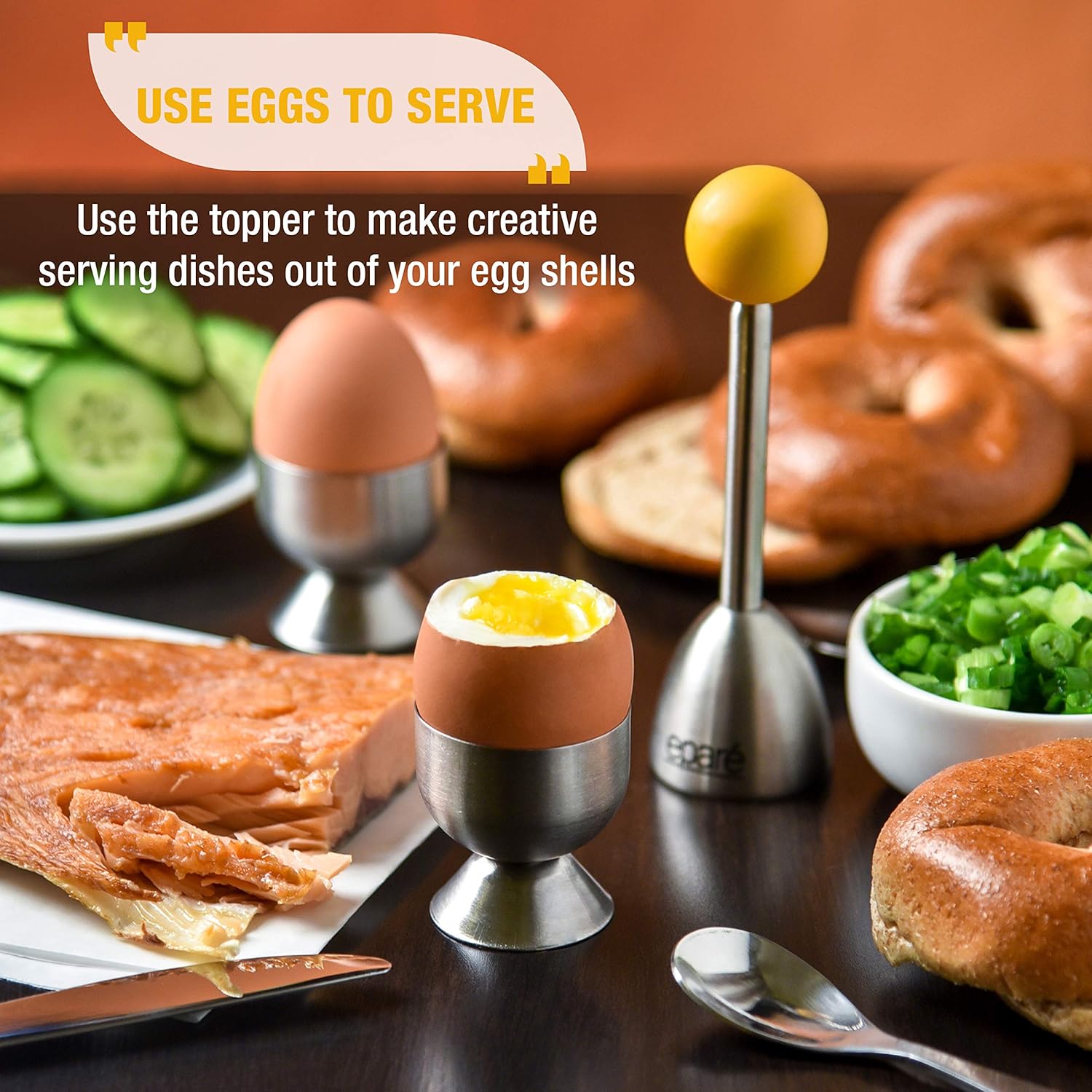 Eparé Egg Cracker Topper Set Complete Soft Boiled Egg Tool Set