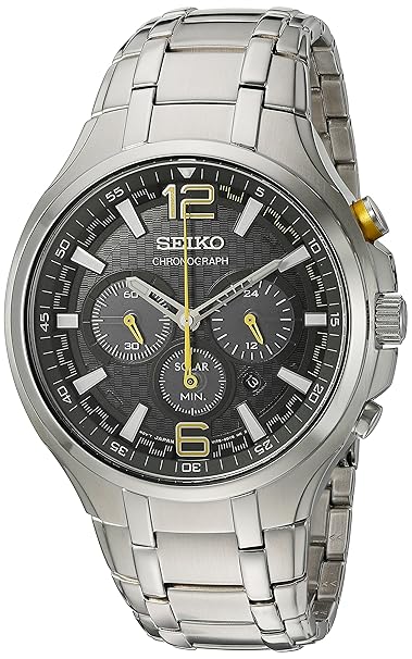 Seiko Herren Chronograph Solar Uhr mit Edelstahl Armband SSC449P9