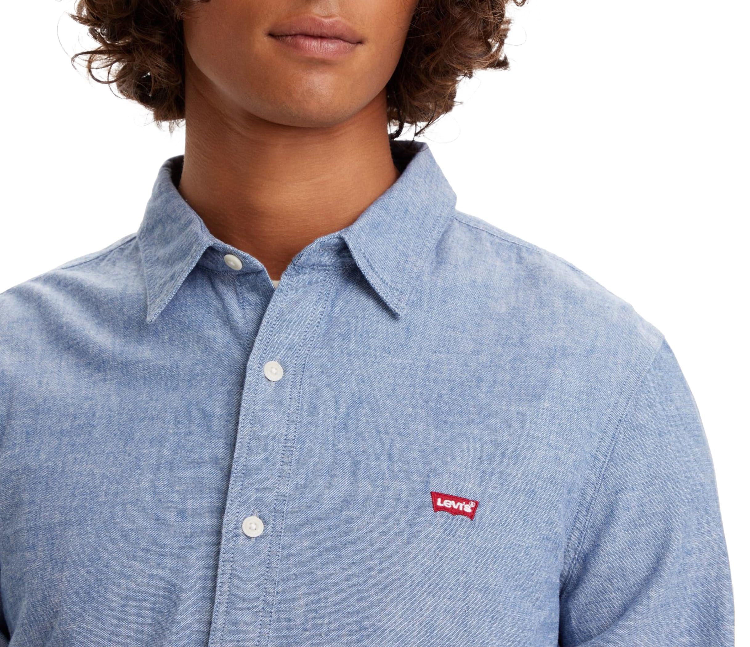 Levi's Herren Hemd Battery Housemark mit Logo, Slim Fit, Blau (Navy Peony), XS 3