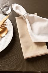 DII Oversized Metallic Cotton Napkins 20x20 Gold Stripe 6 Pack Dinner Holiday view 6