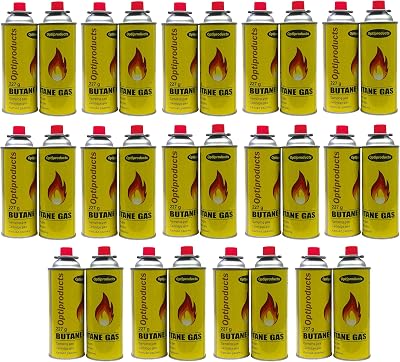 OptiProducts New 227g Butane Canisters For Portable Stoves Torches Heaters