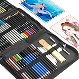 KALOUR 76pcs Art Set Sketching Drawing Kit with Tutorial Book and Sketchbook view 2