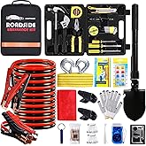 HAIPHAIK Car Emergency Roadside Kit - Roadside Assistance Emergency Kit, Car Emergency Kit with Jumper Cables, Safety Kits fo