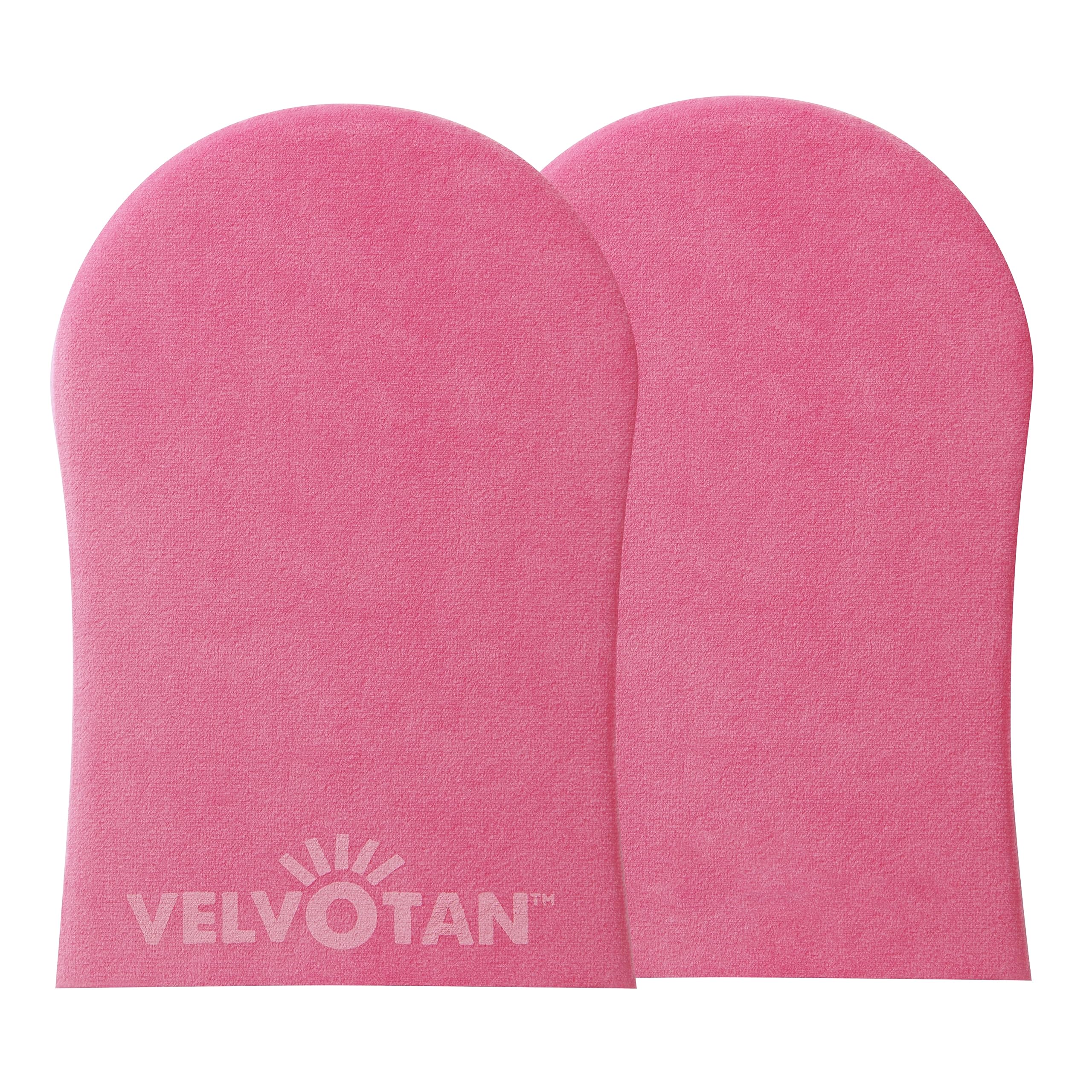 VELVOTAN Original Double Sided Tanning Mitt - Pink - Self Tanning Applicator for Stain-Free Hands, Washable & Reusable, Use with Any Fake Tan