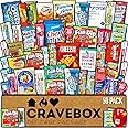 CRAVEBOX Snack Box Variety Pack Care Package (50 Count) Treats Gift Basket Boxes Pack Adults Kids Grandkids Guys Girls Women 
