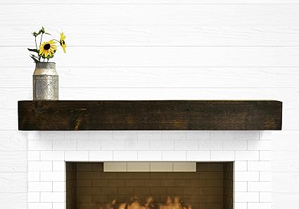 Dogberry Collections Rustic Fireplace Mantel Shelf