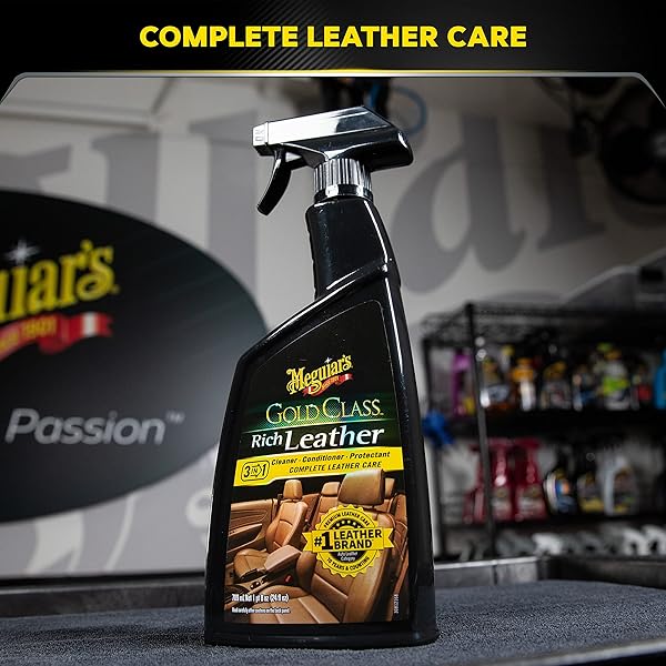 MEGUIAR’S G1924SP GOLD CLASS RICH LEATHER CLEANER AND CONDITIONING SPRAY – 24 OZ SPRAY BOTTLE
