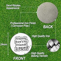 FINGER TEN Golf Ball Markers 3 Pcs with 3 Pack Hat