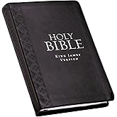 KJV Holy Bible, Standard Size Faux Leather Red Letter Edition Thumb Index & Ribbon Marker, King James Version, Black (KJV Del