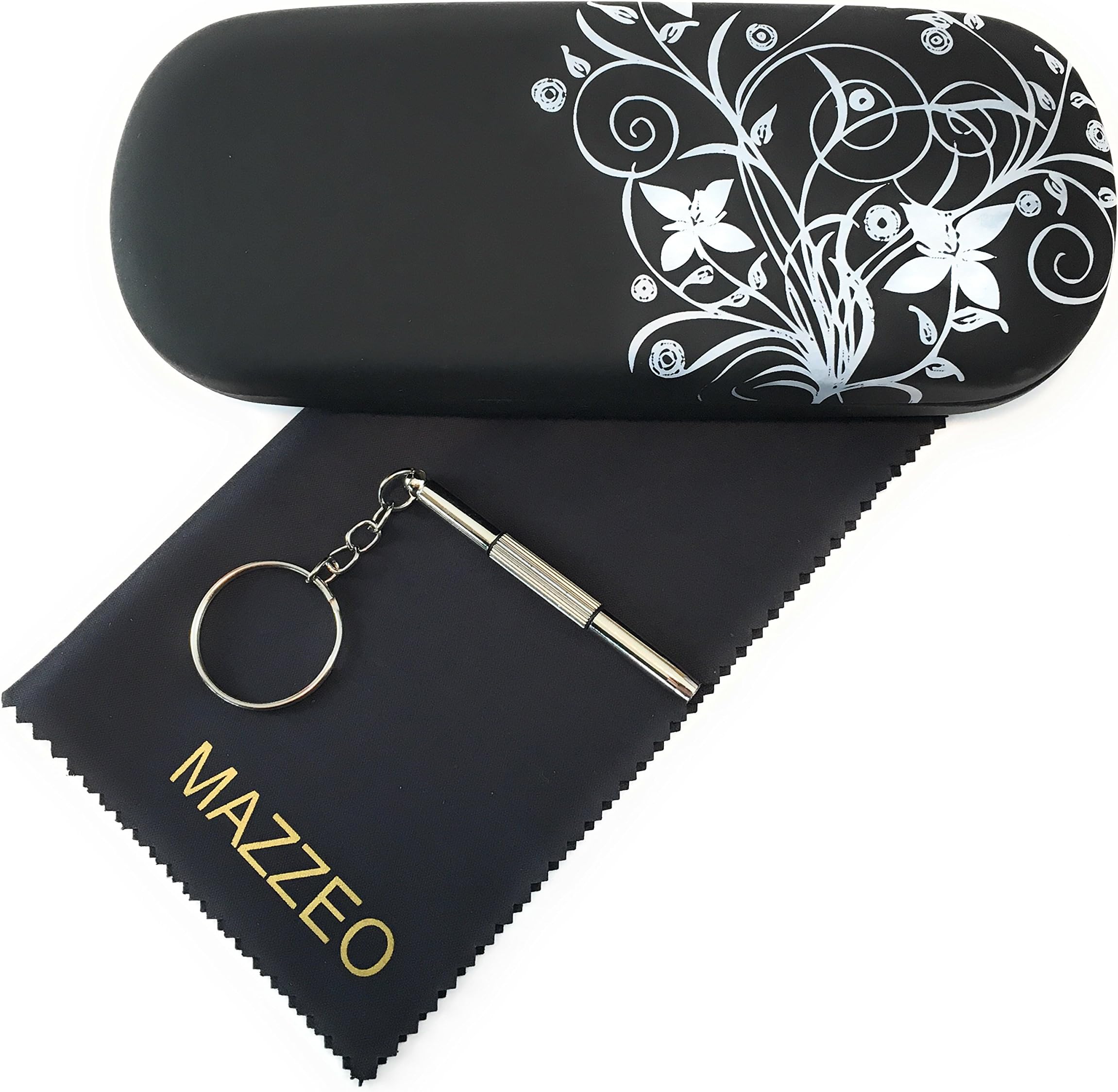 Hard Shell Glasses Case Kit With a Cleaning Cloth and Repair Tool For Men or Women