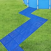Hlimior 20Pcs Pool Drainage Mat,10.3" x 10.3"Above Ground Walkways, Pool Mat with Multiple Splicing Methods to Prevent Dirt from Entering The Pool,Interlocking Plastic Floor for Pools, Spas, Passways
