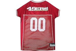PETS FIRST NFL San Francisco 49ers Dog Jersey, Size: XX-Large - Best Football Costume for Dogs & Cats - Licensed Shirt