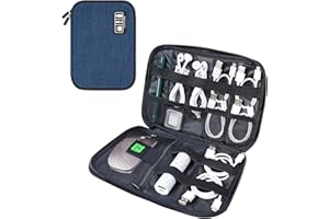 Luxtude Electronics Organizer, Travel Cable Organizer bag, Portable Cord Storage/Charger Storage/Cable Storage, Compact Tech Bag & Charger Case, Travel Essentials for Electronics Items/USB/SD/Charger