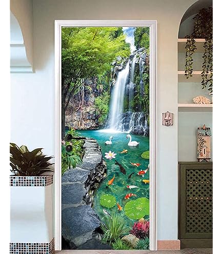 Amazon.com: FLFK Door Mural - Peel and Stick, Removable Self