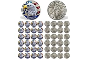 20 PCS AtSKnSK Challenge Coin Thank You for Your Service Coins for Veterans Appreciation Veteran's Day Gifts Bulk (Ancient Eagle Veteran, Piece, 20)