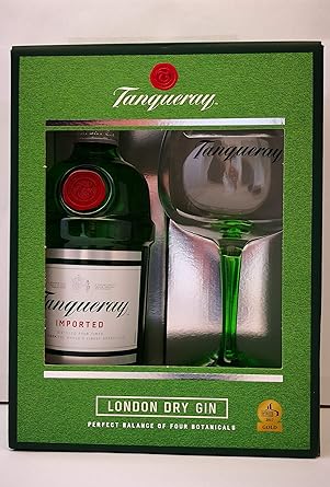 Tanqueray Geschenkpackung mit Glas Gin, 0.7 l