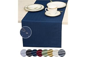 Navy Blue Table Runner 72 inch, Waterproof Dresser Scarf, Outdoor Coffee Table Runner - Elegant Dining Table Runners for Fies