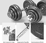 PROIRON 30kg Adjustable Dumbbells Cast Iron Set with Bar Attachment view 4