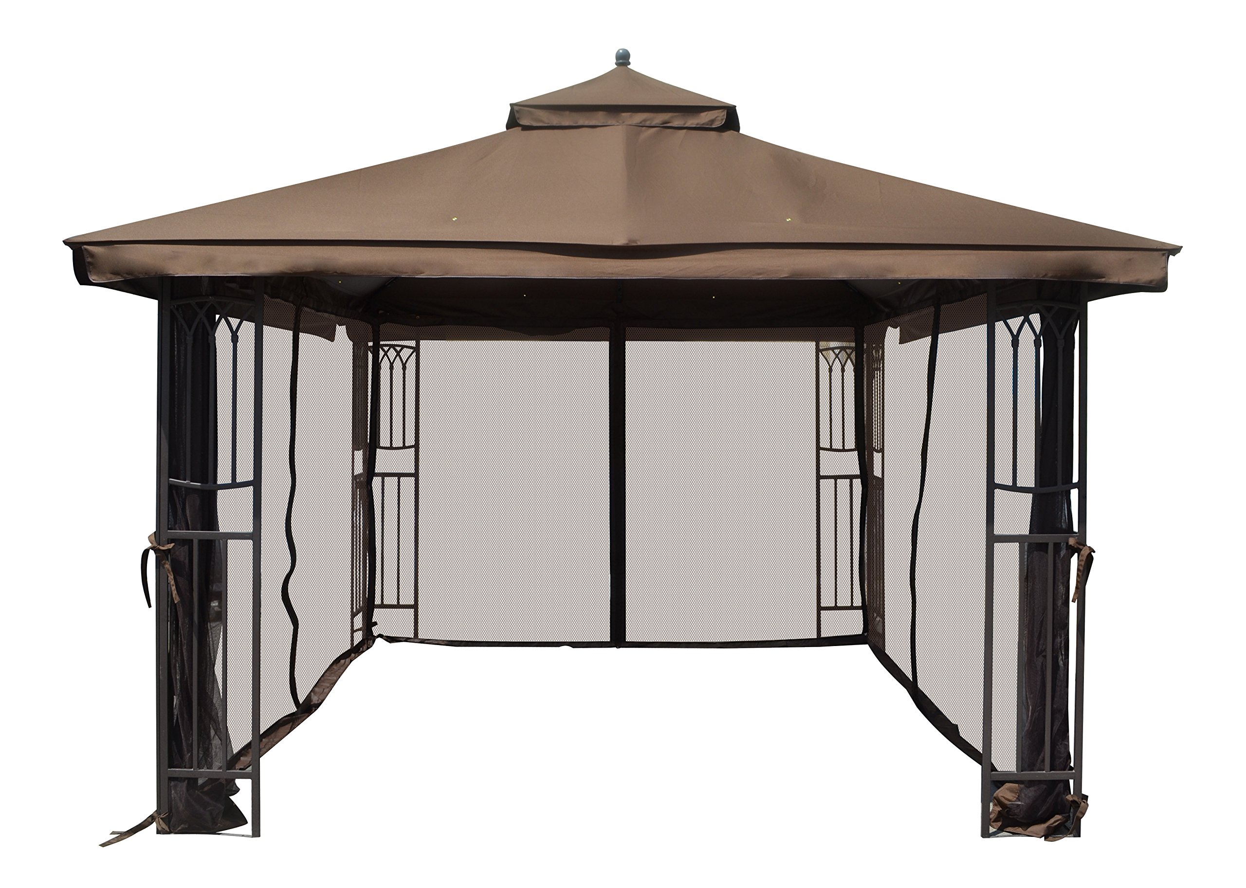 Universal 10' x 10' Gazebo Replacement Mosquito Netting Brown