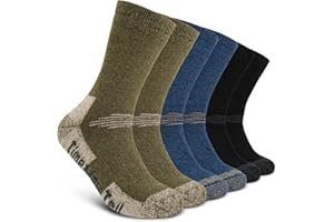 Time May Tell Mens Merino Wool Hiking Cushioning Socks For Outdoor Wool-Socks-For-Mens 3 Pack