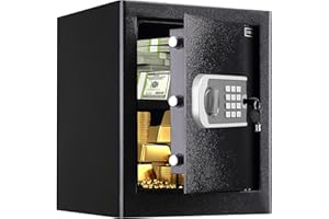 RETLLAS Home Safe Fireproof Waterproof,Fireproof Safe with Digital Keypad,Security Large Safe Box for Documents Money Gun and Other Personal Items(1.8 Cuft Black)