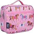 Wildkin Kids Insulated Lunch Box – Durable and Reusable for School & Travel - Horses in Pink