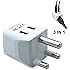 Ceptics USA to South Africa Travel Adapter Plug  With Dual USB - Type M - Ultra Compact