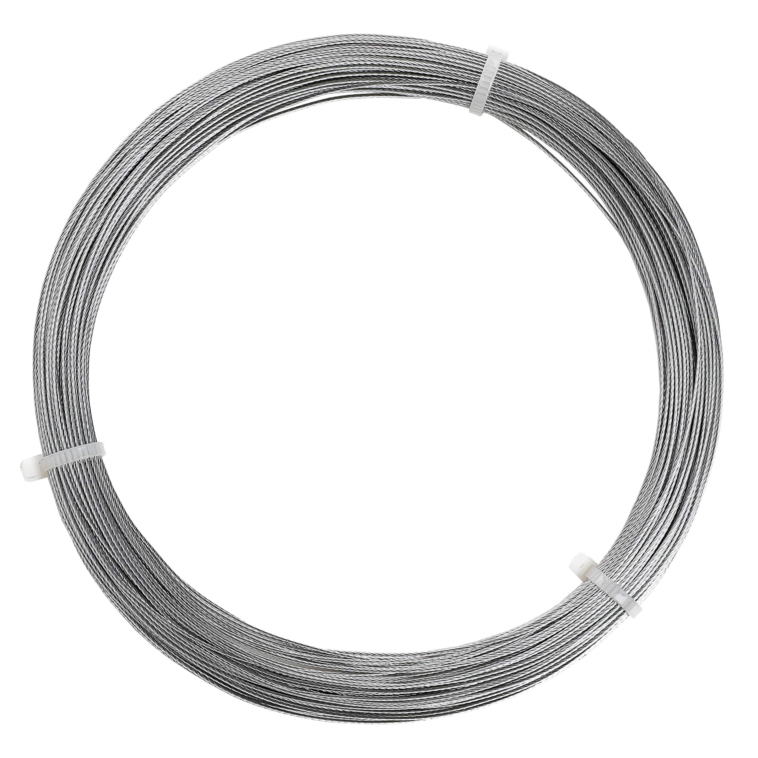Photo Frame Picture Hanging Wire 135 Feet（41m）, 304 Stainless Braided Steel Rope Support for Artwork,Mirrors,Clock