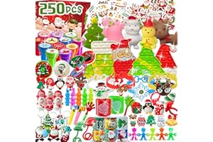 RBONIGHT 250PCS Christmas Toys for Kids Christmas Gift, Assortment Xmas Toys for Party Favors, Pinata Goodie Bag Stuffers, Stocking Stuffers, Advent Calendar, Prizes For Kids Classroom Rewards