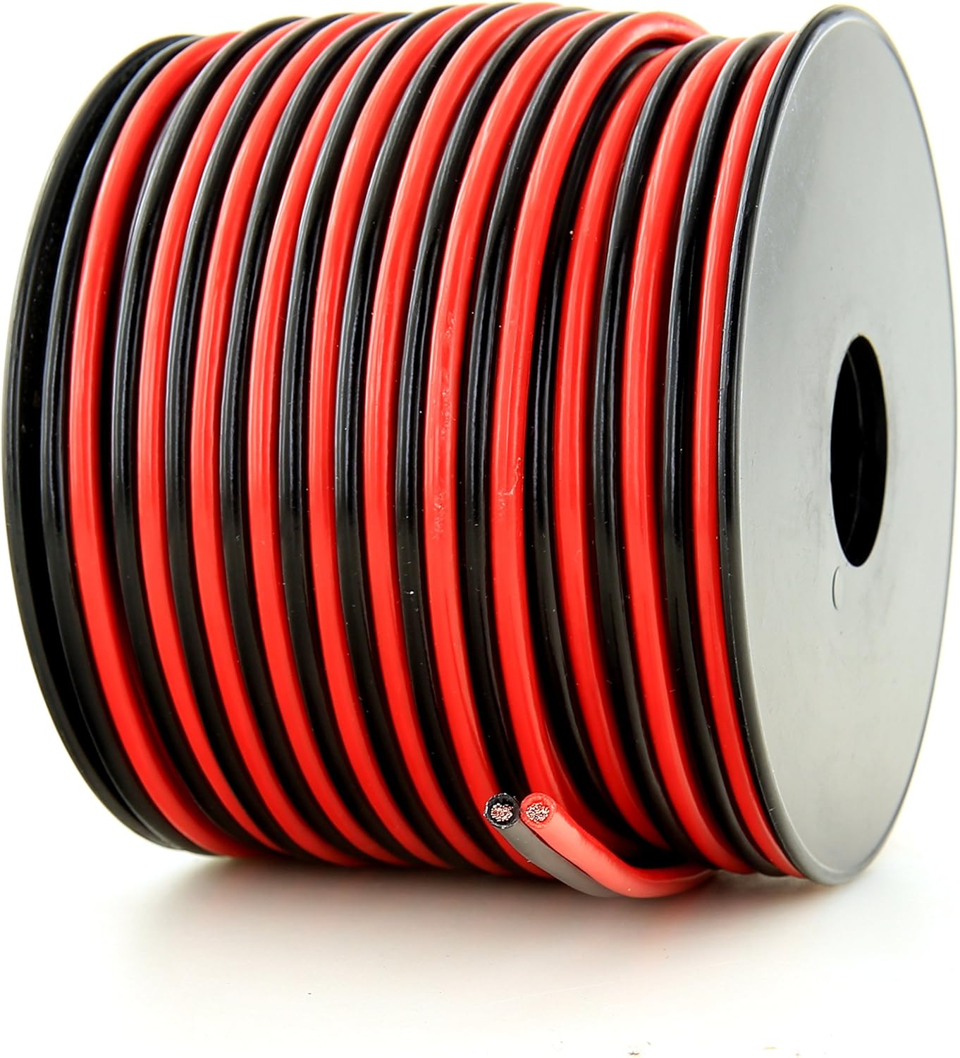 GS Power 100% Copper 12 AWG (American Wire Gauge) 100 Feet Flexible Stranded Red/Black 2 Conductor Bonded Zip Cord for Car Audio Amplifier 12V Automotive Dash Harness LED Light Wiring: Automotive