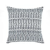 Lush Decor Yani Decorative Throw Pillow Cover, 20" W x 20" L, Navy - Square Pillow Cover - Throw Pillows For Bed, Couch, Or Chair