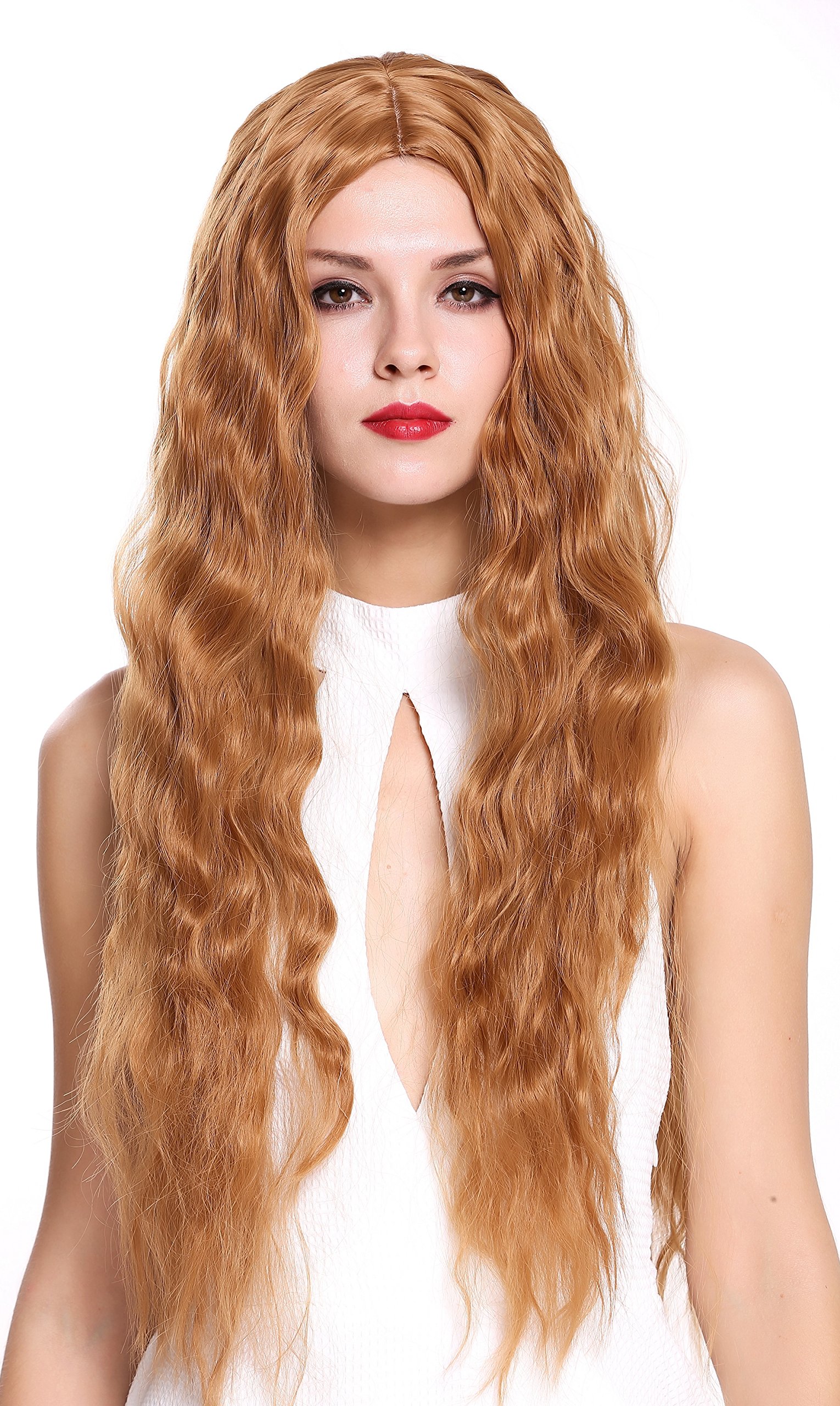 WIG ME UP - 6083H-30 Lady Quality Wig Very Long Wavy Middle-Parting Light Copper Brown