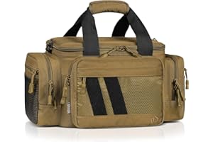 Savior Equipment Specialist Series Tactical Triple Pistol Shooting Range Hunting Duffle Bag Gun Carrying Case, Rigid Compartment Frame, Lockable Zippers, 3 Handgun Sleeves & Shoulder Strap Included