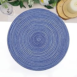 SHACOS Round Braided Placemats Set of 8 Round Table