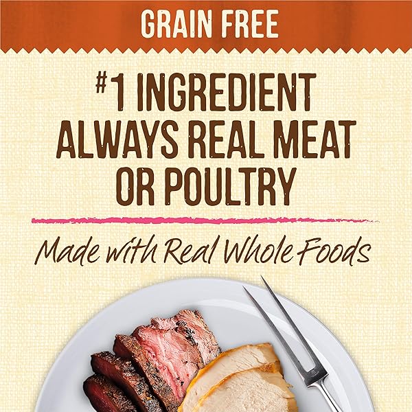 MERRICK LIL’ PLATES GRAIN FREE DINNER DUOS SOFT NATURAL WET SMALL DOG FOOD VARIETY PACK, BEEF AND TURKEY – (PACK OF 1) 2.6 LB. TUBS