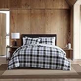 Eddie Bauer - Queen Comforter Set, Cotton Reversible Bedding with Matching Shams, Stylish Luxurious Bedding Set (Lewis Navy, Queen)