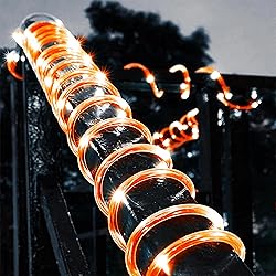 ICRGB Solar Rope Lights Outdoor, 66FT 200 LED IP67